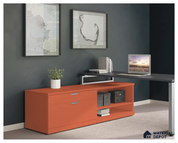 Orange Solid Colors Look CF 234 Carrot Punch Chiffon 8 ft x 4 ft Matte Finish Decorative Laminate - 1 mm | Suitable for Living Room, Kitchen, Office
