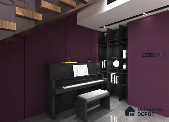 Purple Solid Colors Look CF 236 Wine Chiffon 8 ft x 4 ft Matte Finish Decorative Laminate - 1 mm | Suitable for Living Room, Kitchen, Office