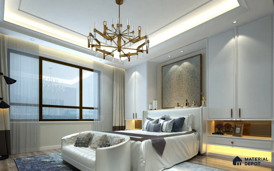 White Solid Colors Look CF 250 Super White Chiffon 8 ft x 4 ft Matte Finish Decorative Laminate - 1 mm | Suitable for Living Room, Kitchen, Office