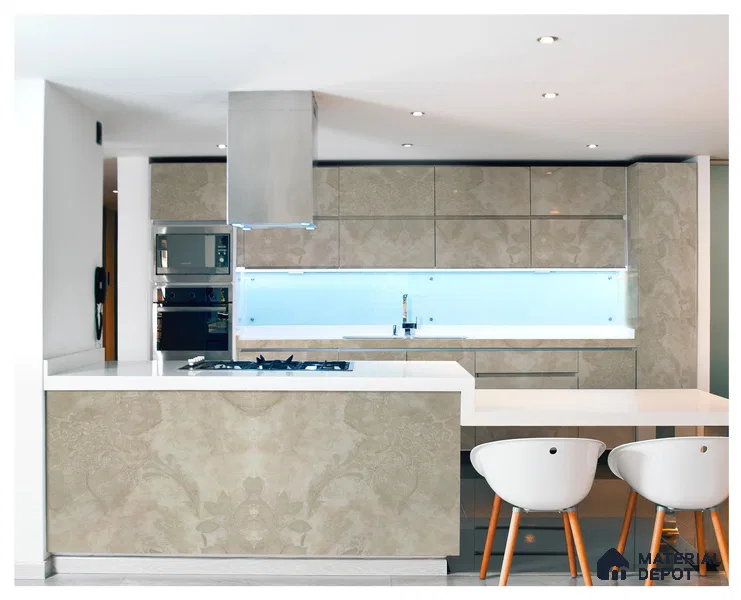 Beige Marble Look CF 301 Chiffon 8 ft x 4 ft Texture Finish Decorative Laminate - 1 mm | Suitable for TV Unit, Wardrobe, Kitchen Cabinets