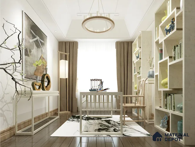 Ivory Marble Look CF 464 Chiffon 8 ft x 4 ft Texture Finish Decorative Laminate - 1 mm | Suitable for TV Unit, Wardrobe, Kitchen Cabinets