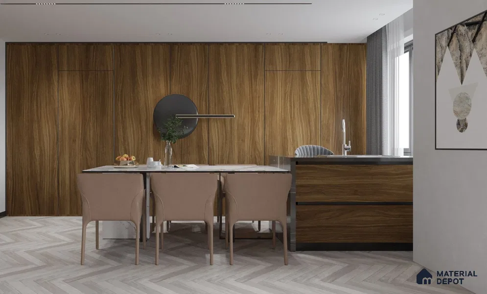 Wooden Look CF 482 Chiffon 8 ft x 4 ft Texture Finish Decorative Laminate - 1 mm | Suitable for TV Unit, Wardrobe, Kitchen Cabinets