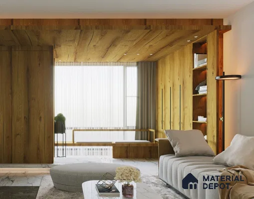 Wooden Look CF 483 8 ft x 4 ft Texture Finish Decorative Laminate - 1 mm | Suitable for TV Unit, Wardrobe, Kitchen Cabinets