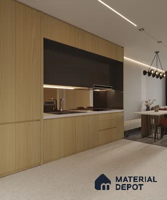 Wooden Look CF 490 8 ft x 4 ft Texture Finish Decorative Laminate - 1 mm | Suitable for TV Unit, Wardrobe, Kitchen Cabinets