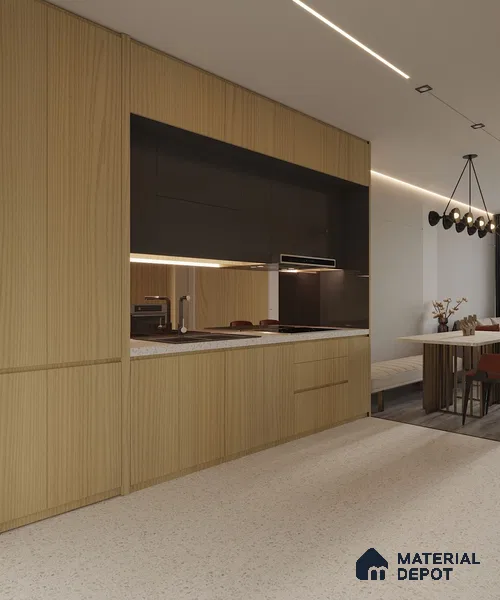 Wooden Look CF 490 8 ft x 4 ft Texture Finish Decorative Laminate - 1 mm | Suitable for TV Unit, Wardrobe, Kitchen Cabinets
