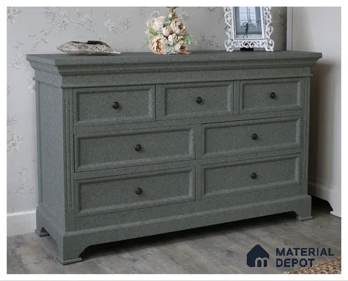 Grey Metallic Look CF 76 Chiffon 8 ft x 4 ft Texture Finish Liner Laminate - 0.75 mm | Suitable for Wardrobe, Kitchen Cabinets