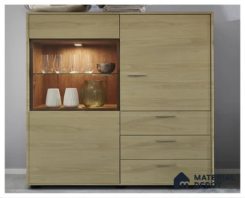 Wooden Look CF 986 8 ft x 4 ft Texture Finish Decorative Laminate - 1 mm | Suitable for TV Unit, Wardrobe, Kitchen Cabinets
