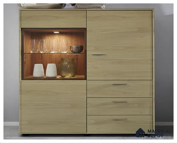 Wooden Look CF 986 8 ft x 4 ft Texture Finish Decorative Laminate - 1 mm | Suitable for TV Unit, Wardrobe, Kitchen Cabinets