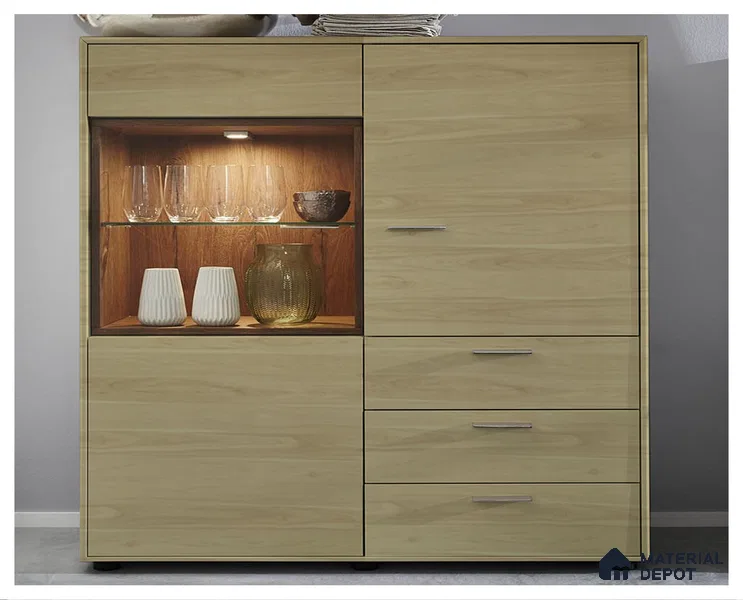 Wooden Look CF 986 8 ft x 4 ft Texture Finish Decorative Laminate - 1 mm | Suitable for TV Unit, Wardrobe, Kitchen Cabinets