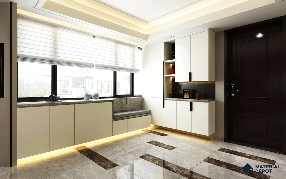 Ivory Solid Colors Look CM 13 Country Matt 8 ft x 4 ft Matte Finish Liner Laminate - 0.75 mm | Suitable for Living Room, Kitchen, Office