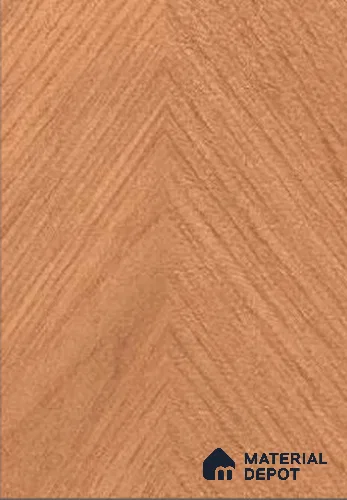Brown Patterned Wood Look CO 626 Cheveron Oak 8 ft x 4 ft Texture Finish Decorative Laminate - 1 mm | Suitable for TV Unit, Wardrobe, Kitchen Cabinets