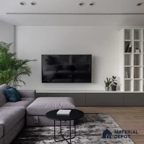 White Solid Colors Look CRYSTAL 1112 8 ft x 4 ft High Gloss Finish Decorative Laminate - 1.25 mm | Suitable for Living Room, Kitchen, Office