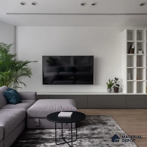 White Solid Colors Look CRYSTAL 1112 8 ft x 4 ft High Gloss Finish Decorative Laminate - 1.25 mm | Suitable for Living Room, Kitchen, Office