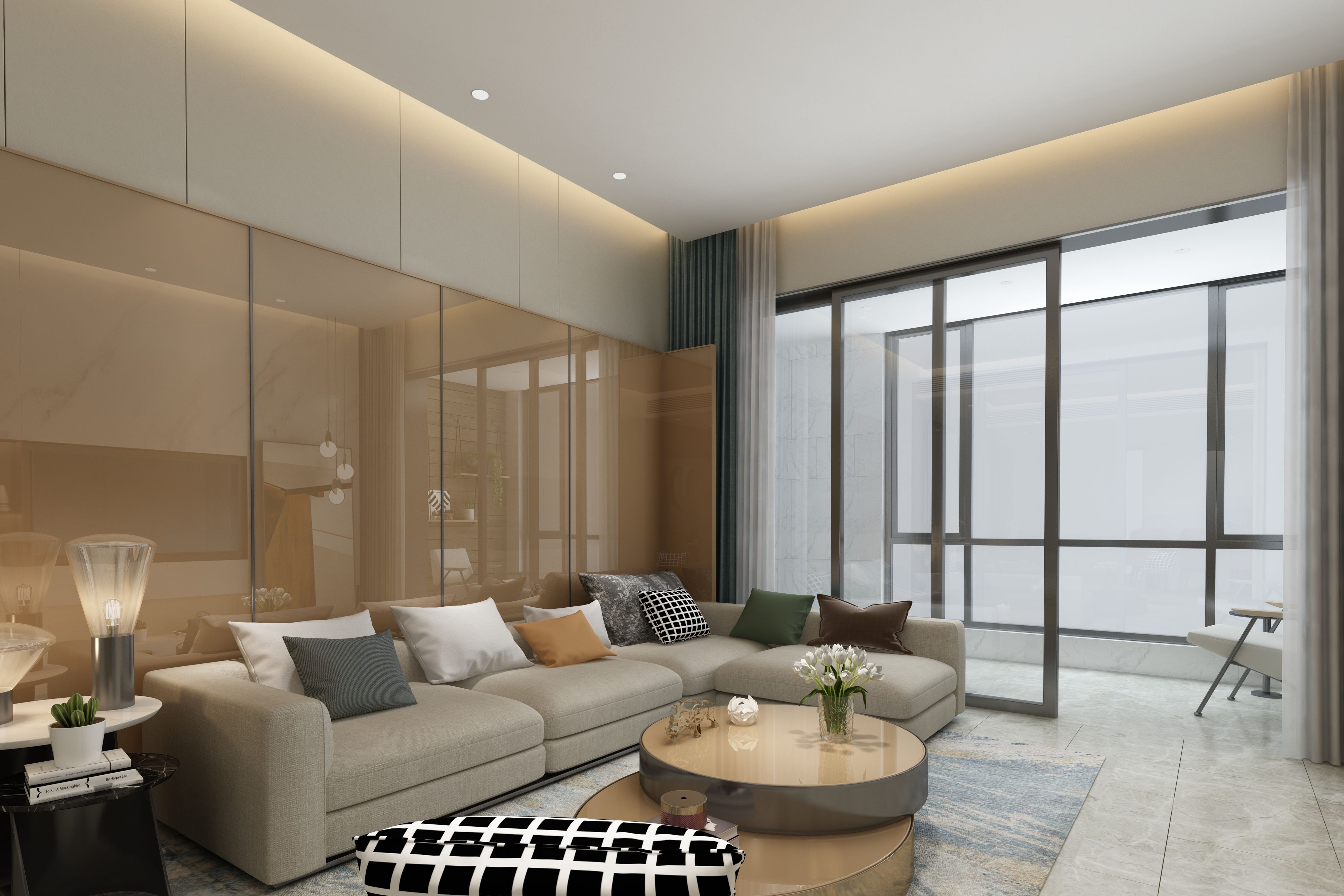 Brown Solid Colors Look Crystal 1120 8 ft x 4 ft High Gloss Finish Decorative Laminate - 1.25 mm | Suitable for Living Room, Kitchen, Office