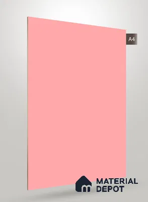 Pink Solid Colors Look Crystal 1121 8 ft x 4 ft High Gloss Finish Decorative Laminate - 1.25 mm | Suitable for Living Room, Kitchen, Office