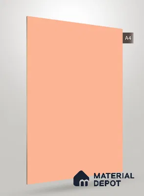 Orange Solid Colors Look Crystal 1122 8 ft x 4 ft High Gloss Finish Decorative Laminate - 1.25 mm | Suitable for Living Room, Kitchen, Office