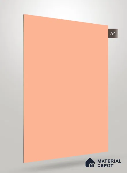 Orange Solid Colors Look Crystal 1122 8 ft x 4 ft High Gloss Finish Decorative Laminate - 1.25 mm | Suitable for Living Room, Kitchen, Office