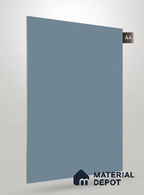 Blue Solid Colors Look Crystal 1132 8 ft x 4 ft High Gloss Finish Decorative Laminate - 1.25 mm | Suitable for Living Room, Kitchen, Office