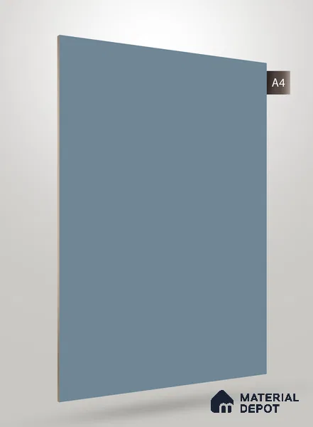 Blue Solid Colors Look Crystal 1132 8 ft x 4 ft High Gloss Finish Decorative Laminate - 1.25 mm | Suitable for Living Room, Kitchen, Office