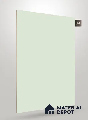Green Solid Colors Look Crystal 1133 8 ft x 4 ft High Gloss Finish Decorative Laminate - 1.25 mm  | Suitable for Living Room, Kitchen, Office