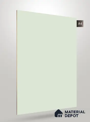 Green Solid Colors Look Crystal 1133 8 ft x 4 ft High Gloss Finish Decorative Laminate - 1.25 mm | Suitable for Living Room, Kitchen, Office