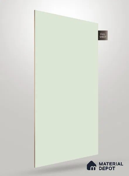 Green Solid Colors Look Crystal 1133 8 ft x 4 ft High Gloss Finish Decorative Laminate - 1.25 mm  | Suitable for Living Room, Kitchen, Office
