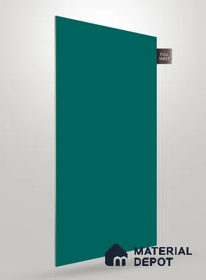 Green Solid Colors Look Crystal 1134 8 ft x 4 ft High Gloss Finish Decorative Laminate - 1.25 mm  | Suitable for Living Room, Kitchen, Office