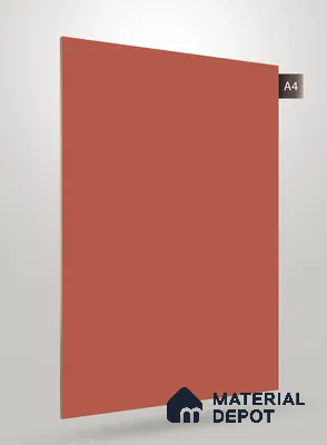 Red Solid Colors Look Crystal 1135 8 ft x 4 ft High Gloss Finish Decorative Laminate - 1.25 mm | Suitable for Living Room, Kitchen, Office