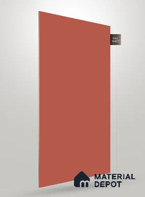 Red Solid Colors Look Crystal 1135 8 ft x 4 ft High Gloss Finish Decorative Laminate - 1.25 mm | Suitable for Living Room, Kitchen, Office