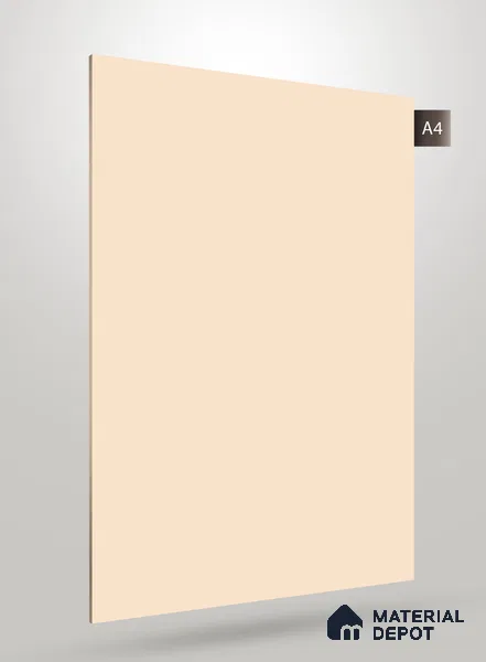 Cream Textured Solid Look CRYSTAL 1136 8 ft x 4 ft Texture Finish Decorative Laminate - 1.25 mm | Suitable for TV Unit, Wardrobe, Kitchen Cabinets
