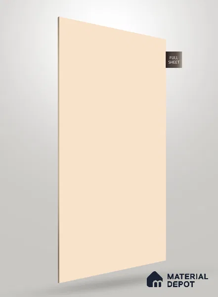 Cream Textured Solid Look CRYSTAL 1136 8 ft x 4 ft Texture Finish Decorative Laminate - 1.25 mm | Suitable for TV Unit, Wardrobe, Kitchen Cabinets