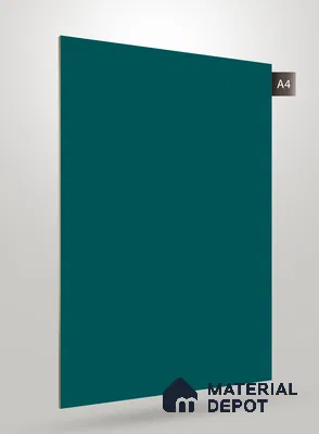 Green Solid Colors Look Crystal 1140 8 ft x 4 ft High Gloss Finish Decorative Laminate - 1.25 mm  | Suitable for Living Room, Kitchen, Office