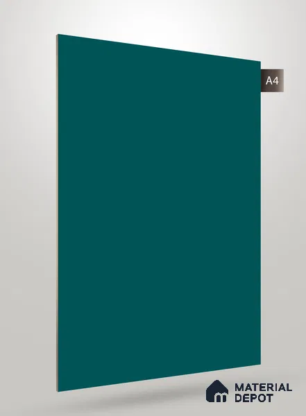 Green Solid Colors Look Crystal 1140 8 ft x 4 ft High Gloss Finish Decorative Laminate - 1.25 mm | Suitable for Living Room, Kitchen, Office