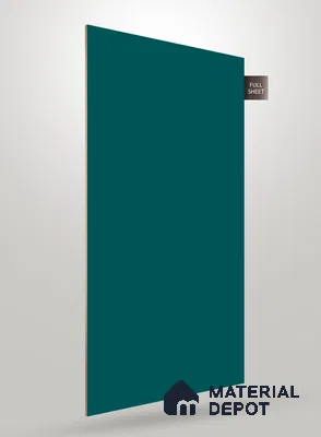 Green Solid Colors Look Crystal 1140 8 ft x 4 ft High Gloss Finish Decorative Laminate - 1.25 mm  | Suitable for Living Room, Kitchen, Office