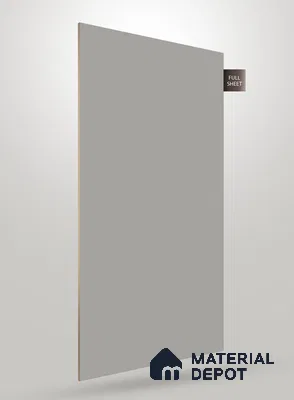 Grey Solid Colors Look Crystal 1154 8 ft x 4 ft High Gloss Finish Decorative Laminate - 1.25 mm | Suitable for Living Room, Kitchen, Office