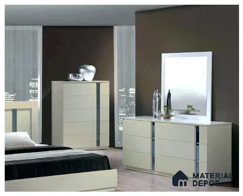 White Solid Colors Look Crystal 1165 8 ft x 4 ft High Gloss Finish Decorative Laminate - 1.25 mm | Suitable for Living Room, Kitchen, Office