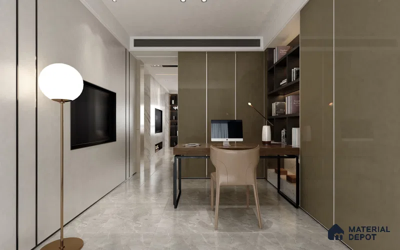 Brown Solid Colors Look CRYSTAL 1166 8 ft x 4 ft High Gloss Finish Decorative Laminate - 1.25 mm | Suitable for Living Room, Kitchen, Office