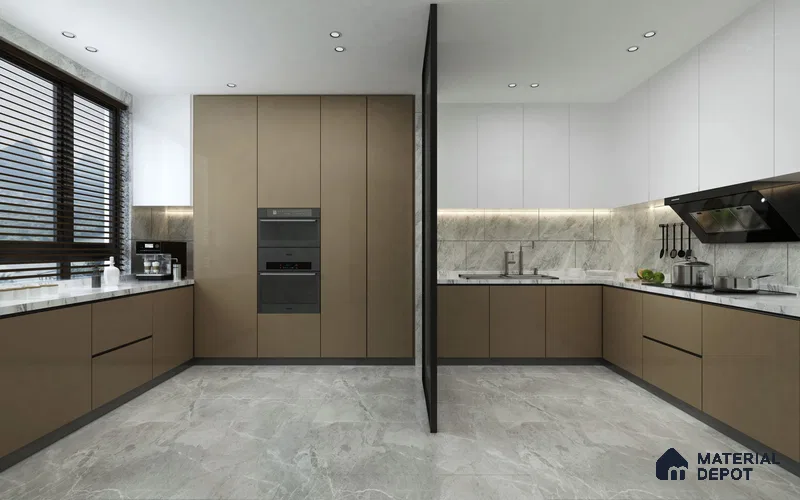 Brown Solid Colors Look Crystal 1168 8 ft x 4 ft High Gloss Finish Decorative Laminate - 1.25 mm | Suitable for Living Room, Kitchen, Office