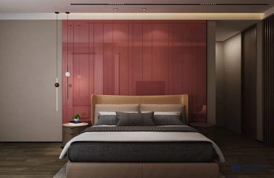 Pink Solid Colors Look Crystal 1178 8 ft x 4 ft High Gloss Finish Decorative Laminate - 1.25 mm | Suitable for Living Room, Kitchen, Office
