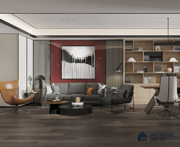 Red Solid Colors Look Crystal 1185 8 ft x 4 ft High Gloss Finish Decorative Laminate - 1.25 mm | Suitable for Living Room, Kitchen, Office