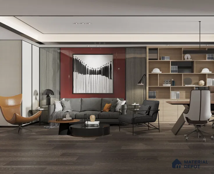 Red Solid Colors Look Crystal 1185 8 ft x 4 ft High Gloss Finish Decorative Laminate - 1.25 mm | Suitable for Living Room, Kitchen, Office