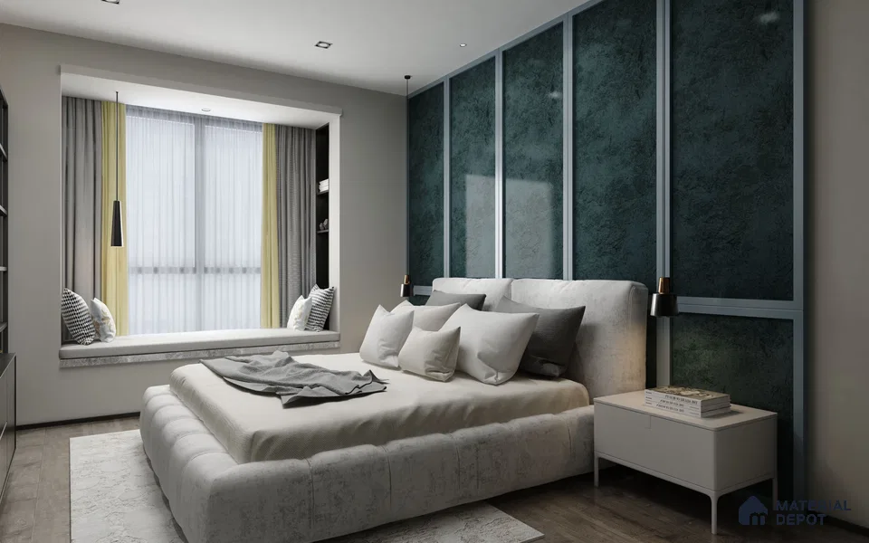 Grey Marble Look Crystal 1202 8 ft x 4 ft High Gloss Finish Decorative Laminate - 1.25 mm | Suitable for TV Unit, Wardrobe, Kitchen Cabinets