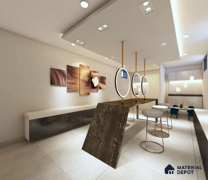 Stone Look Crystal 1211 8 ft x 4 ft High Gloss Finish Decorative Laminate - 1.25 mm | Suitable for TV Unit, Wardrobe, Kitchen Cabinets