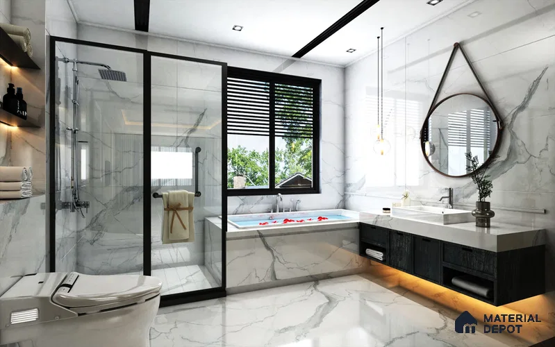 Stone Look Crystal 1212 8 ft x 4 ft High Gloss Finish Decorative Laminate - 1.25 mm | Suitable for TV Unit, Wardrobe, Kitchen Cabinets