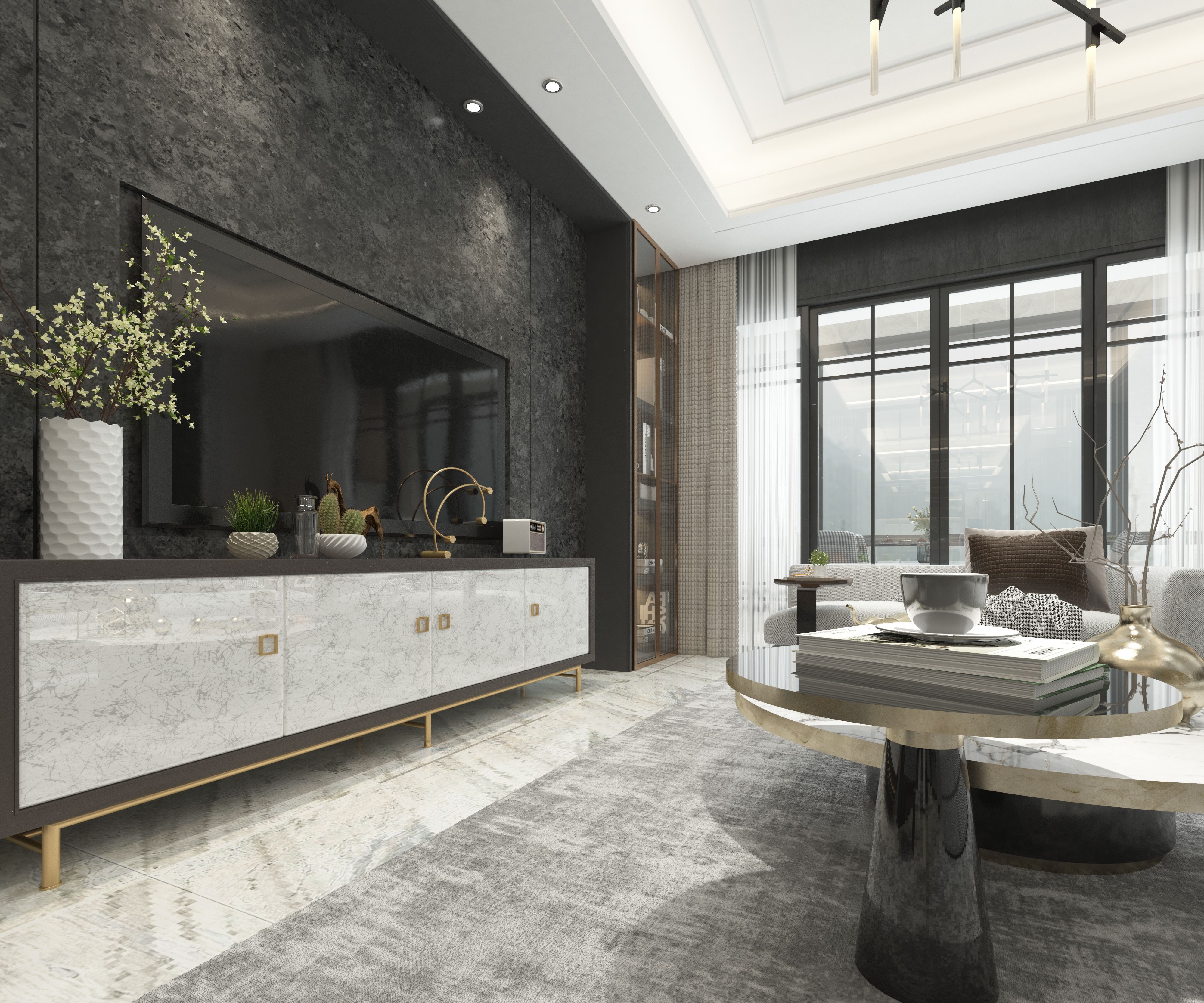 White Marble Look Crystal 1221 8 ft x 4 ft High Gloss Finish Decorative Laminate - 1.25 mm | Suitable for TV Unit, Wardrobe, Kitchen Cabinets