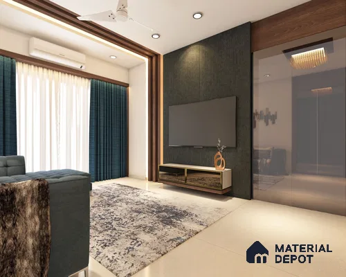 Stone Look Crystal 1235 8 ft x 4 ft High Gloss Finish Decorative Laminate - 1.25 mm | Suitable for TV Unit, Wardrobe, Kitchen Cabinets