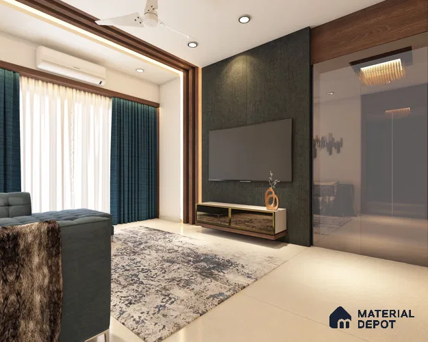 Stone Look Crystal 1235 8 ft x 4 ft High Gloss Finish Decorative Laminate - 1.25 mm | Suitable for TV Unit, Wardrobe, Kitchen Cabinets