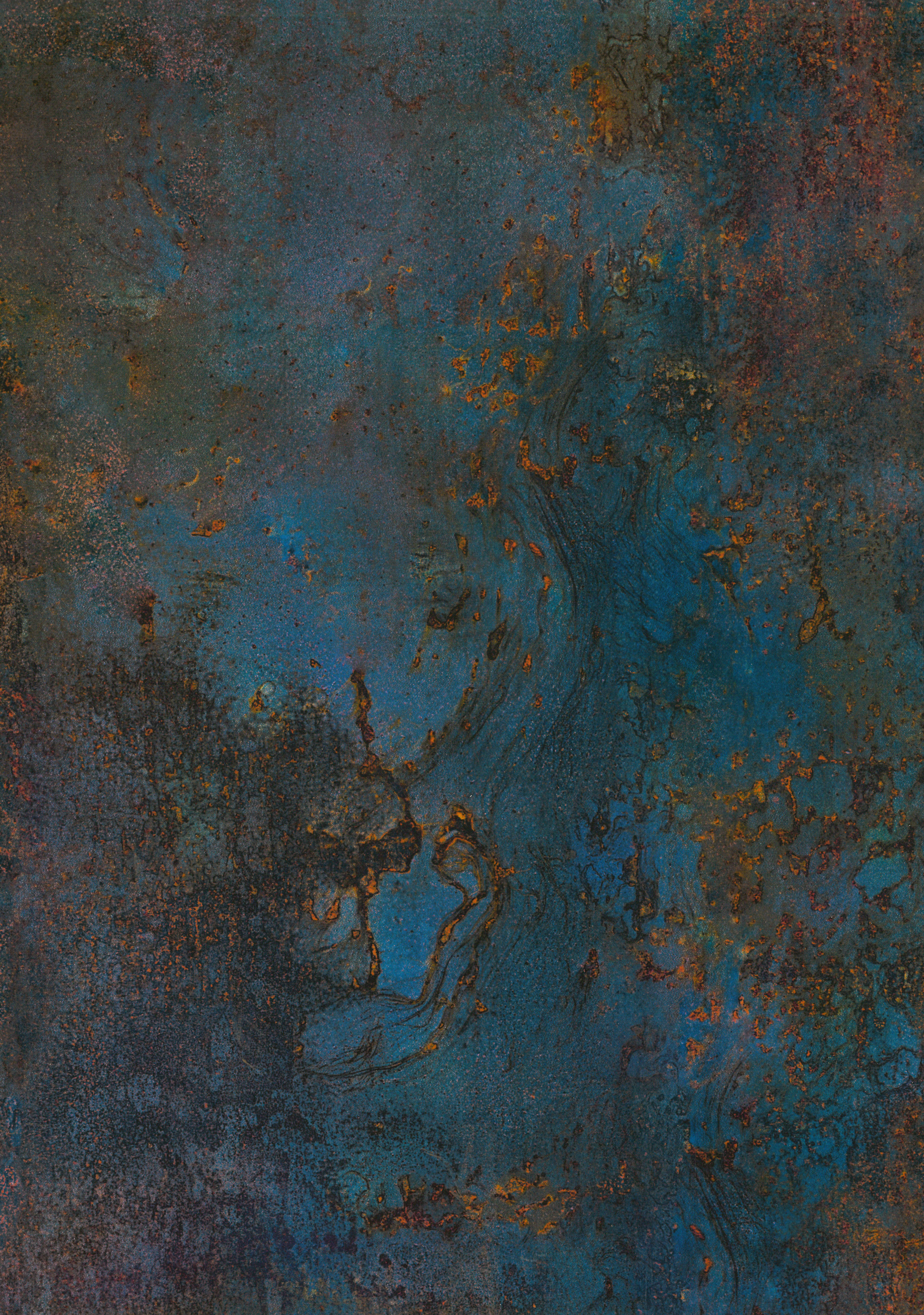 Blue Rustic Look Crystal 1247 8 ft x 4 ft High Gloss Finish Decorative Laminate - 1.25 mm | Suitable for TV Unit, Wardrobe, Kitchen Cabinets