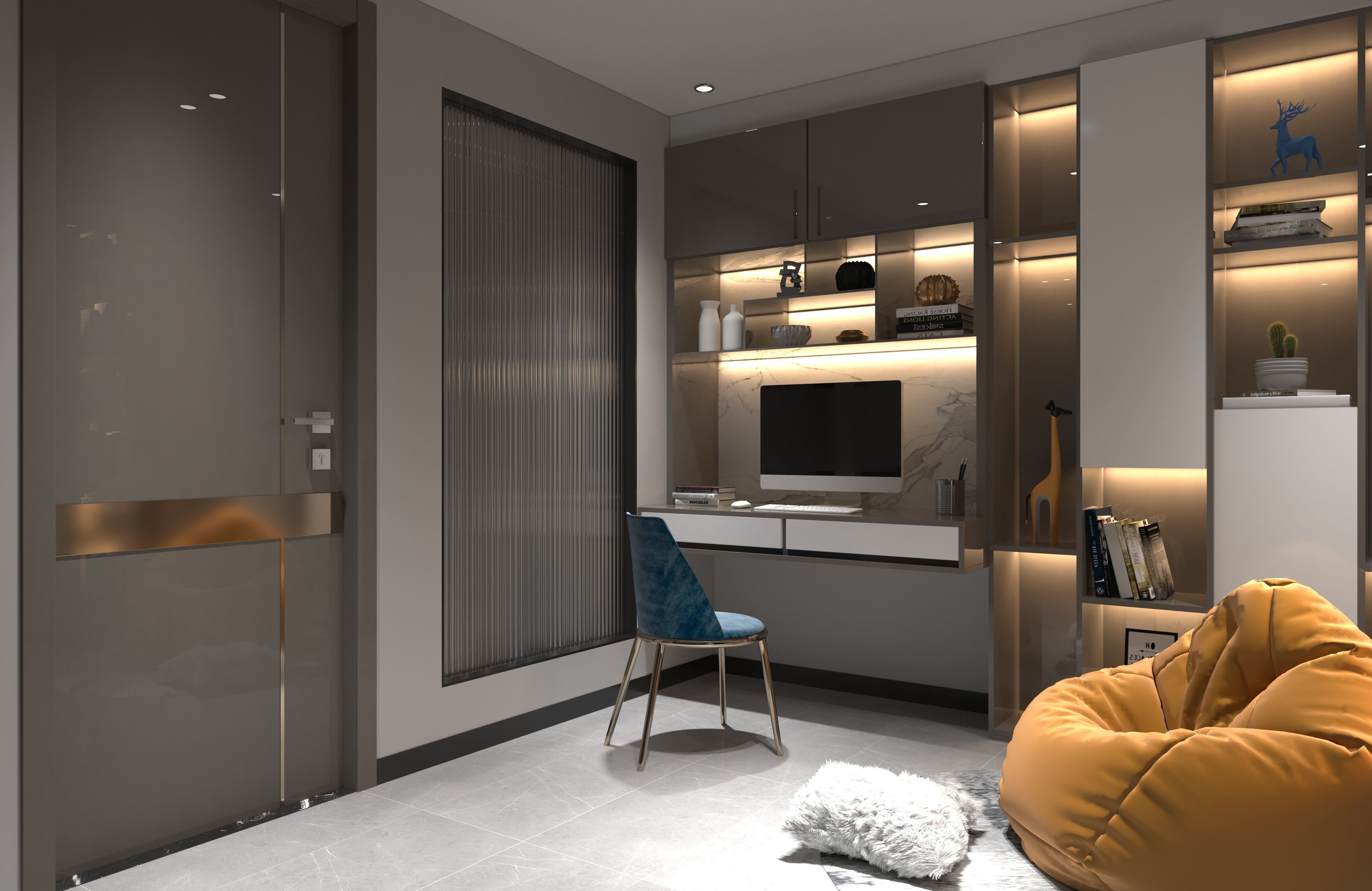 Beige Sparkle Look Crystal 1252 8 ft x 4 ft High Gloss Finish Decorative Laminate - 1.25 mm | Suitable for TV Unit, Wardrobe, Kitchen Cabinets