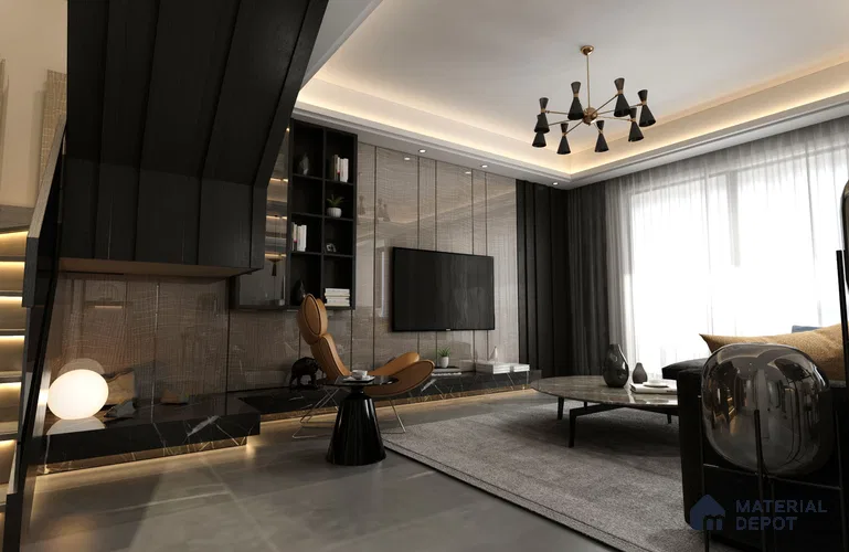 Wooden Look Crystal 1274 8 ft x 4 ft High Gloss Finish Decorative Laminate - 1.25 mm | Suitable for TV Unit, Wardrobe, Kitchen Cabinets
